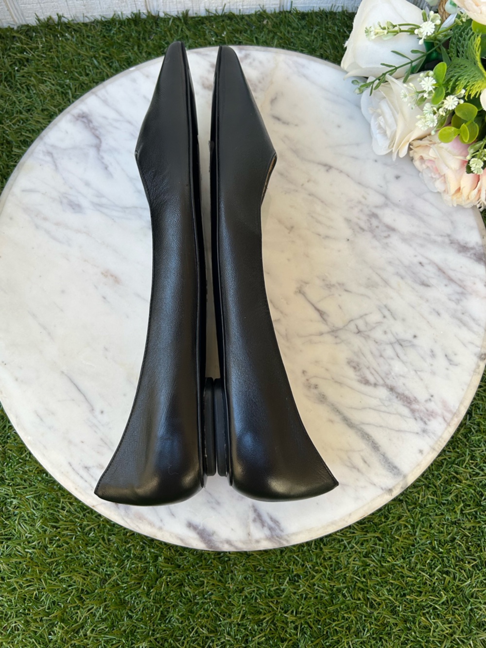 Stuart Weitzman Emilia Pointed Toe Flat Women Black Leather size 8.5 new - Picture 11 of 16